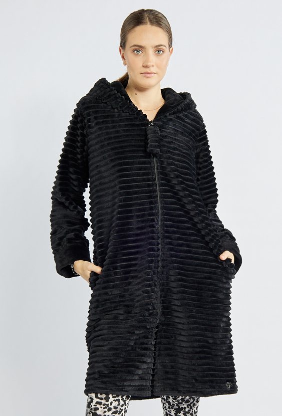 Damski szlafrok z kapturem