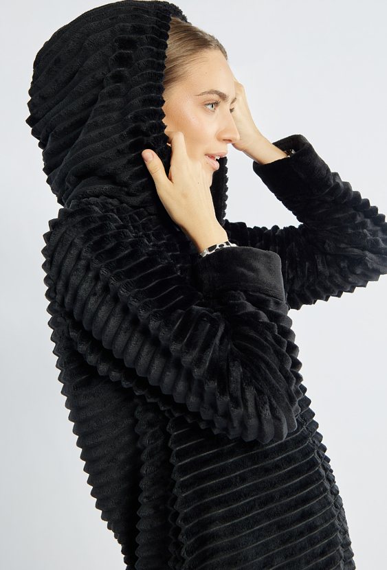 Damski szlafrok z kapturem