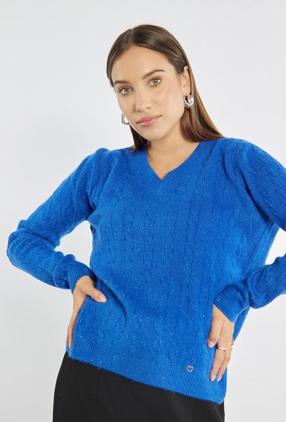 Sweter damski z połyskiem