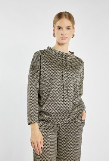 Wzorzysta bluza damska