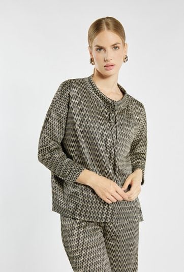 Wzorzysta bluza damska