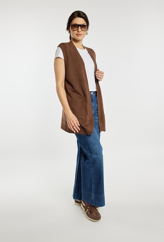 Kardigan damski z kieszeniami