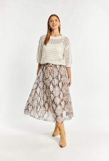 Ażurowy sweter damski