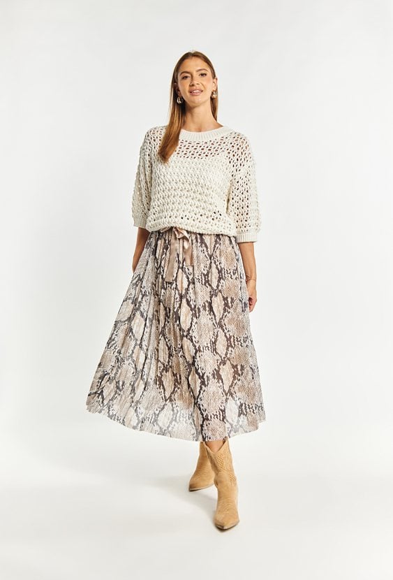 Ażurowy sweter damski