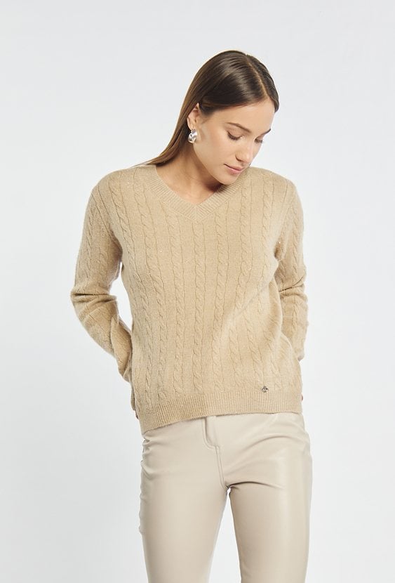 Sweter damski z połyskiem