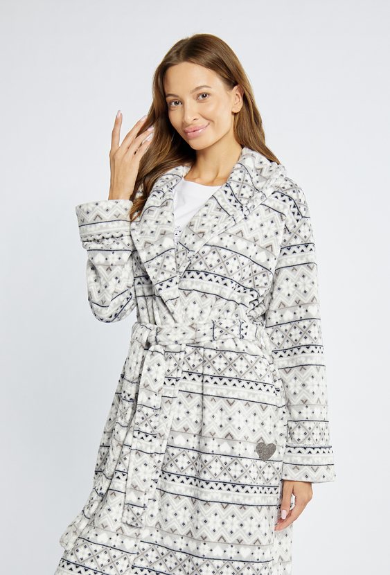 Szlafrok damski z wiązaniem