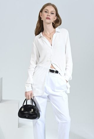 Koszula z długim rękawem z wiskozy