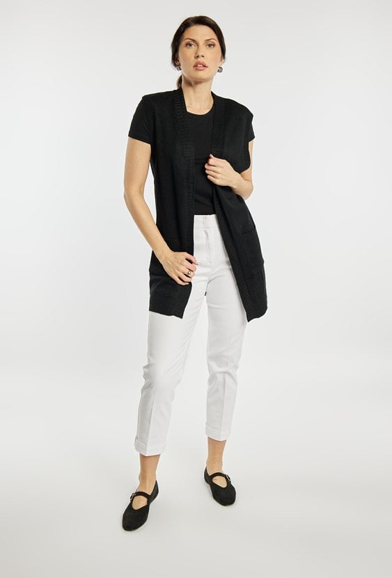 Kardigan damski z kieszeniami