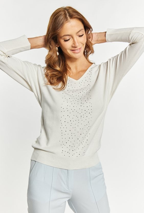 Sweter damski z dżetami