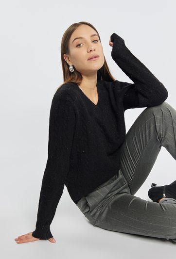 Sweter damski z połyskiem