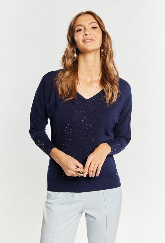 Sweter damski z dżetami