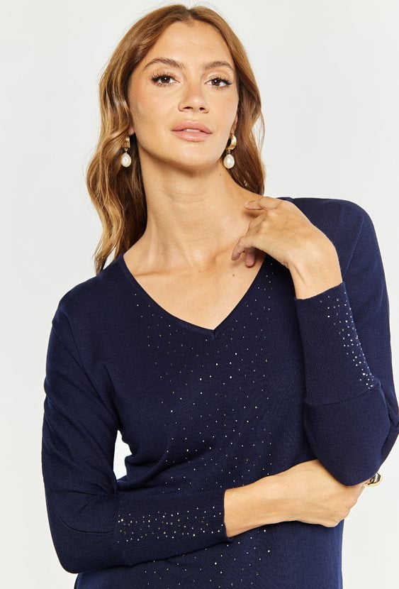 Sweter damski z dżetami