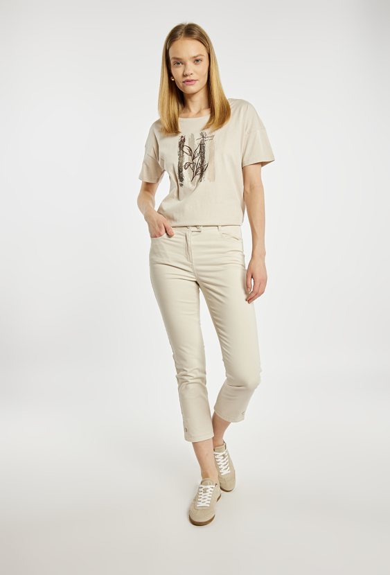 Jasne spodnie damskie 7/8