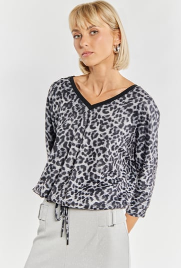 Bluzka damska ze zwierzęcym wzorem