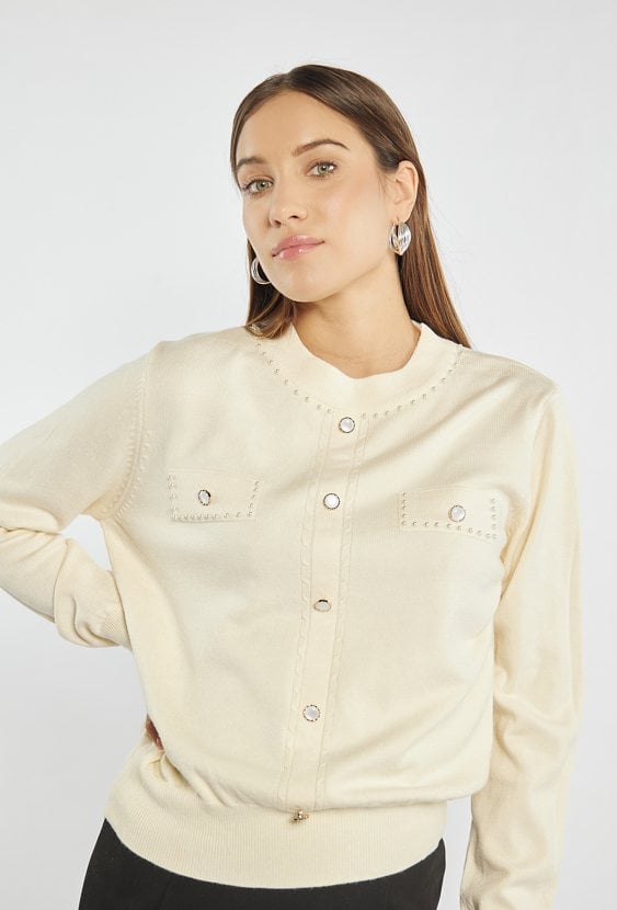 Sweter damski z aplikacjami