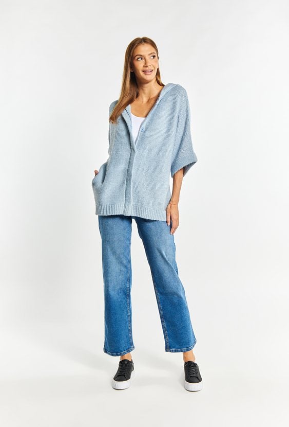 Sweter damski z domieszką wełny