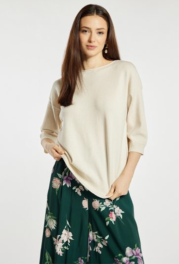 Gładki sweter damski