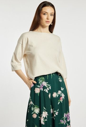 Gładki sweter damski