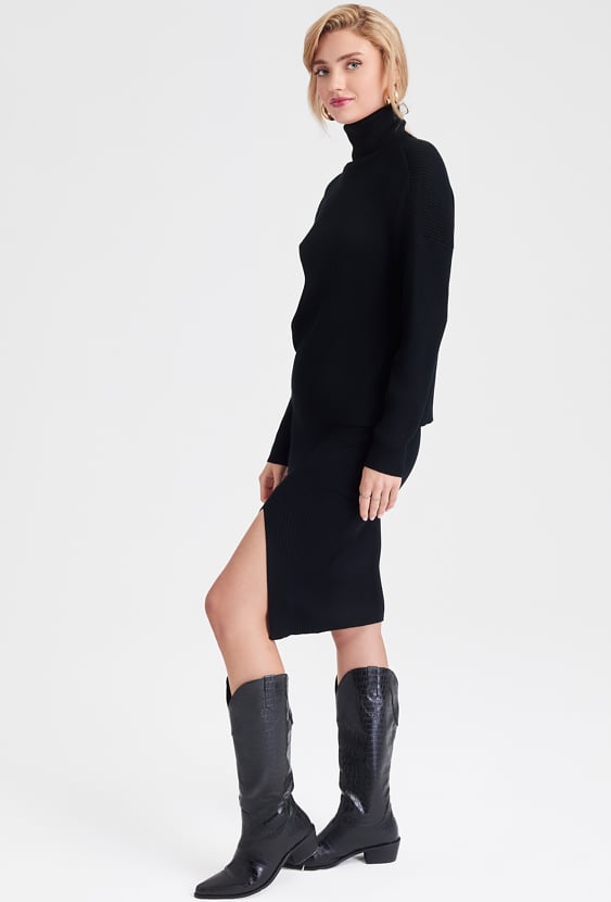 Ołówkowa spódnica z dzianiny