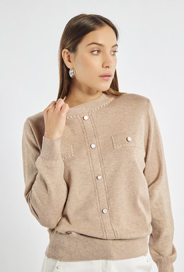 Sweter damski z aplikacjami