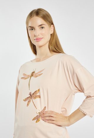 Koszulka od piżamy z ważkami