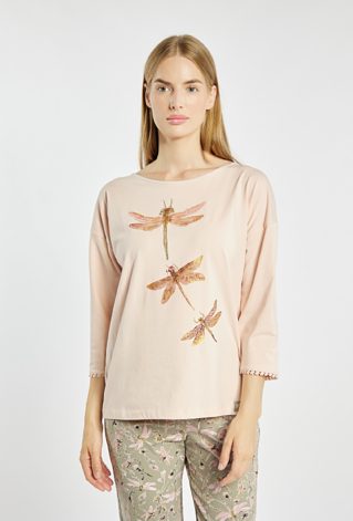 Koszulka od piżamy z ważkami