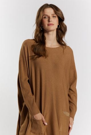 Sweter damski z kieszonkami