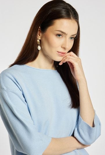 Gładki sweter damski