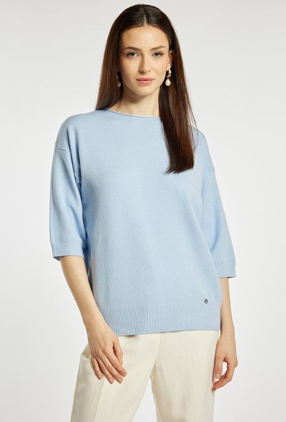 Gładki sweter damski