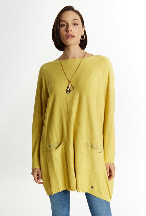 Sweter damski z kieszonkami