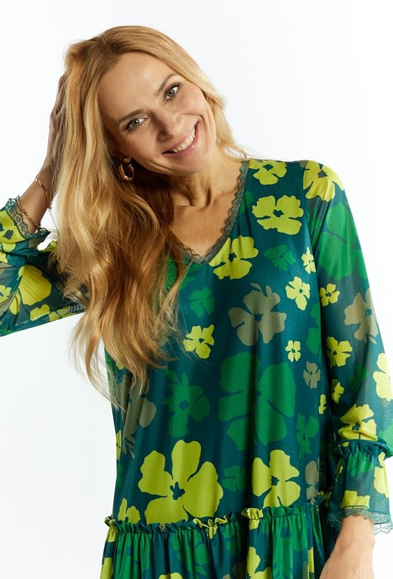 Wzorzysta sukienka damska