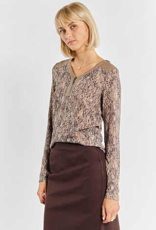 Bluzka damska z dekoltem w serek