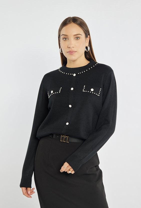 Sweter damski z aplikacjami