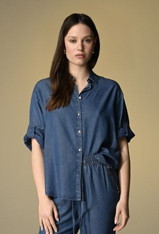 Dżinsowa koszula wykonana z layocellu