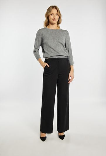 Sweter damski z ażurowym wzorem