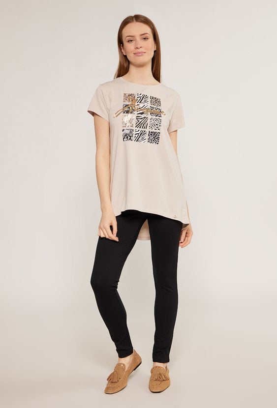 Bawełniany t-shirt o dłuższym kroju