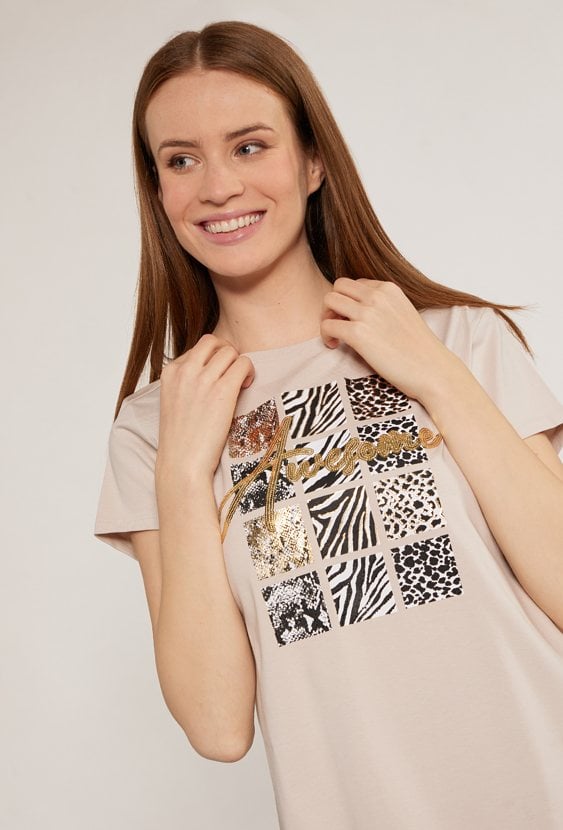 Bawełniany t-shirt o dłuższym kroju