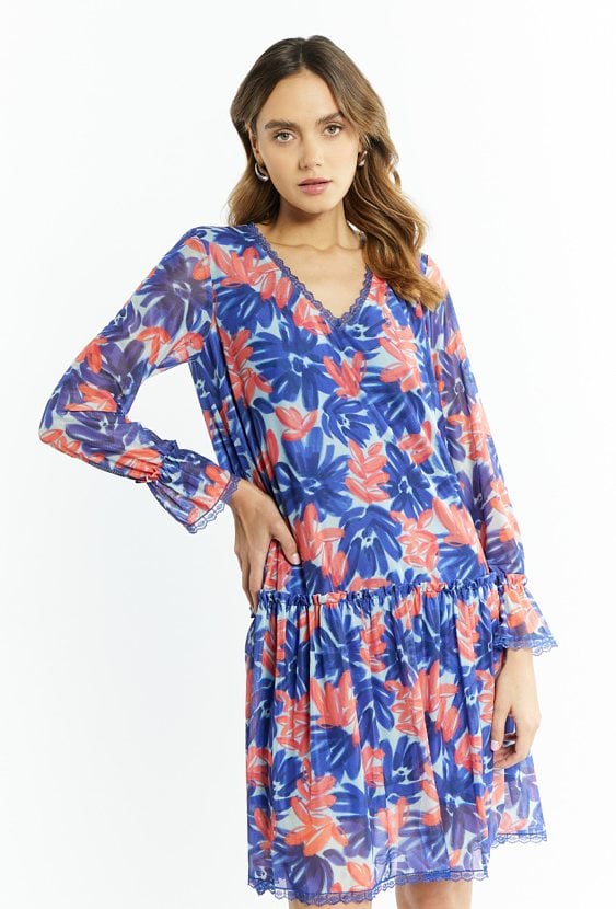 Wzorzysta sukienka damska