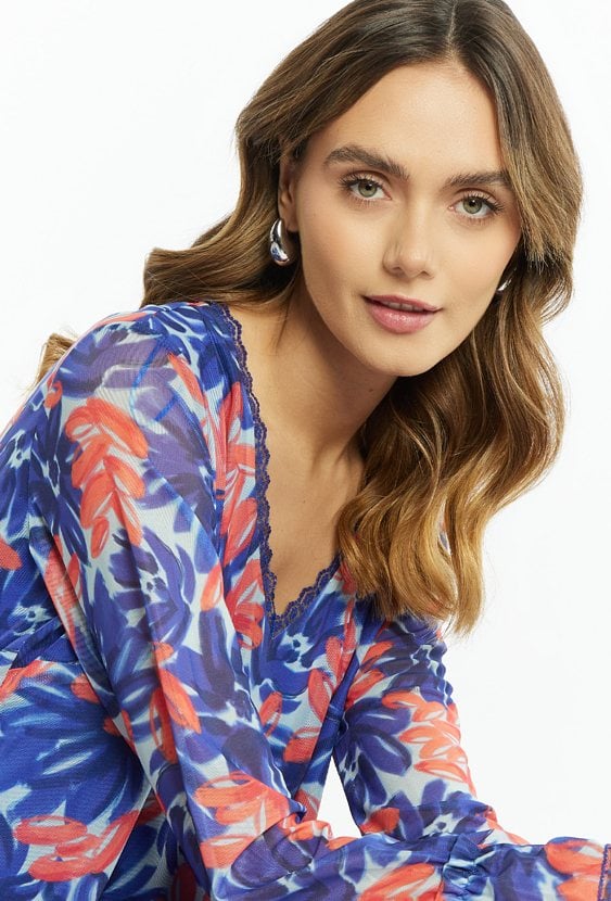 Wzorzysta sukienka damska