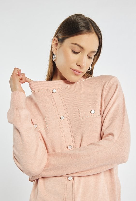 Sweter damski z aplikacjami