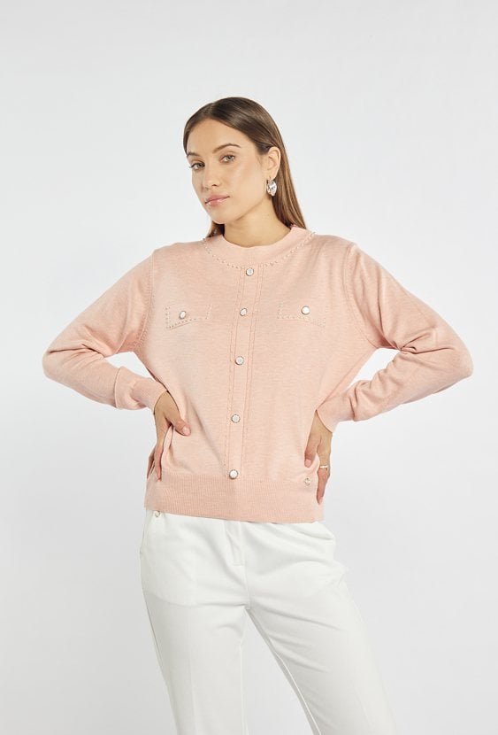 Sweter damski z aplikacjami