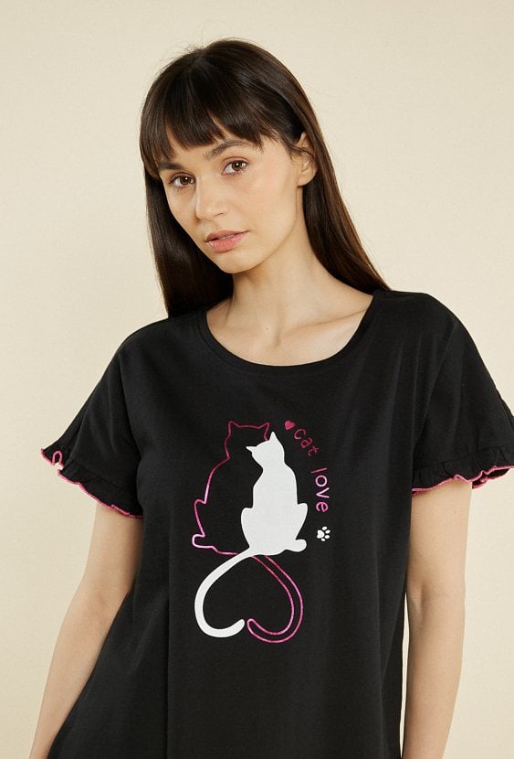 Koszulka od piżamy z nadrukiem