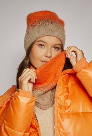 Dwukolorowy szalik z cekinami