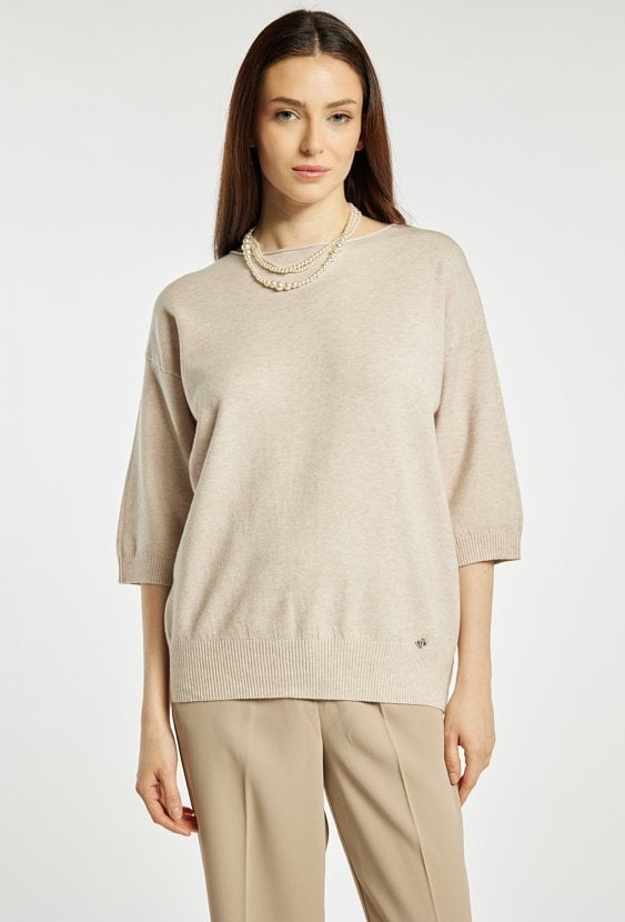 Gładki sweter damski