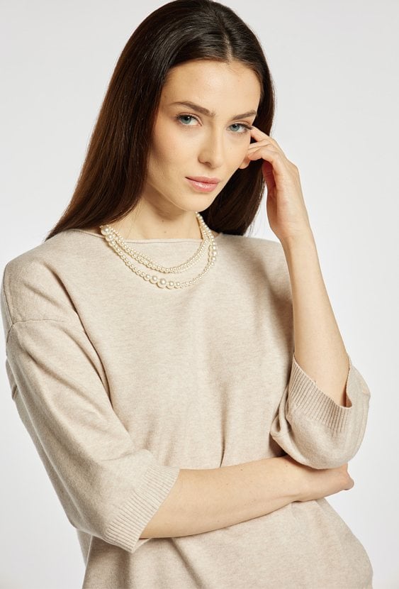 Gładki sweter damski