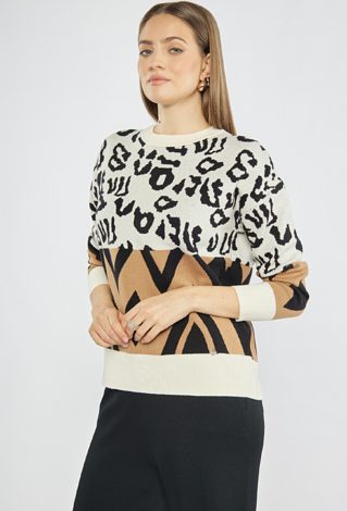 Sweter damski z wzorem