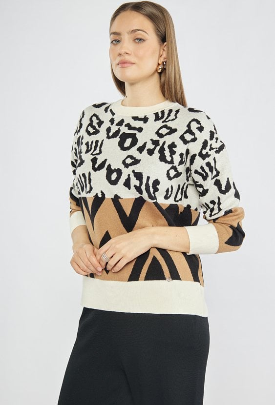 Sweter damski z wzorem