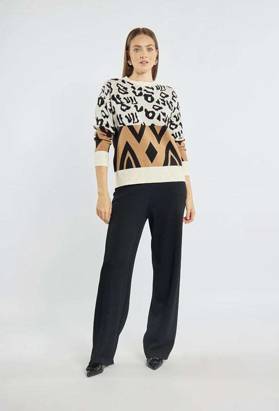 Sweter damski z wzorem