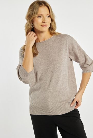 Gładki sweter damski