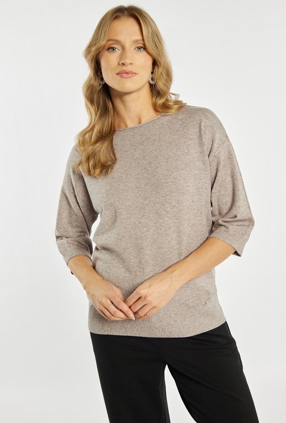 Gładki sweter damski